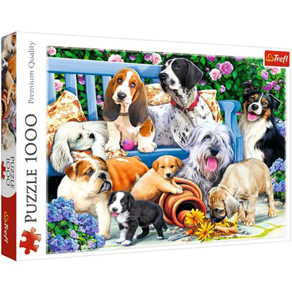 imagen de Perros en el parque puzzle de 1000 piezas - Trefl 1