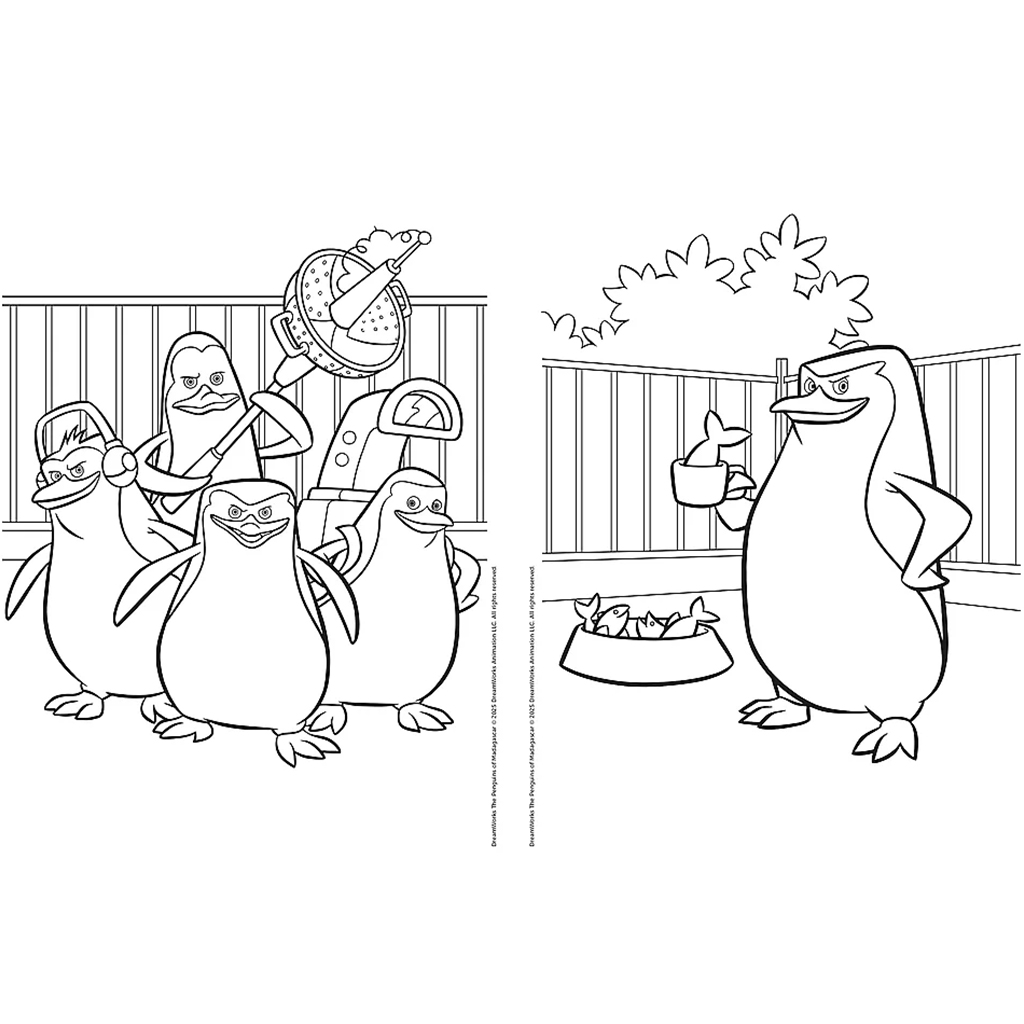 imagen de Pinguinos de Madagascar libro para colorear - Trefl 2