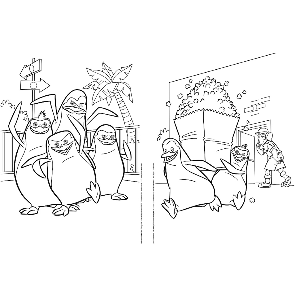 imagen de Pinguinos de Madagascar libro para colorear - Trefl 3