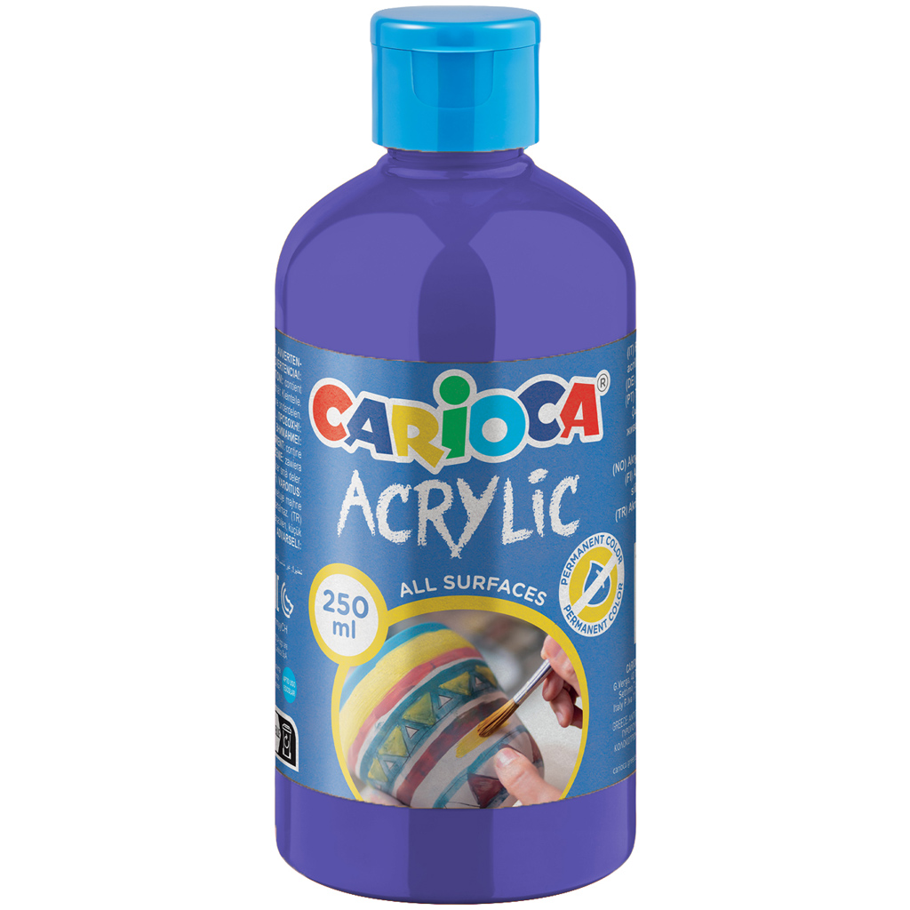 imagen de Pintura acrílica color lila 250ml - Carioca 1