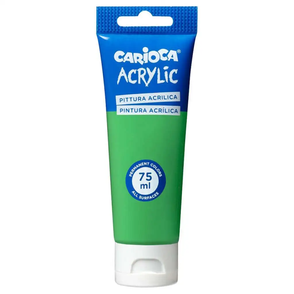 imagen de Pintura acrílica de 75 ml en color verde brillante - Carioca 1
