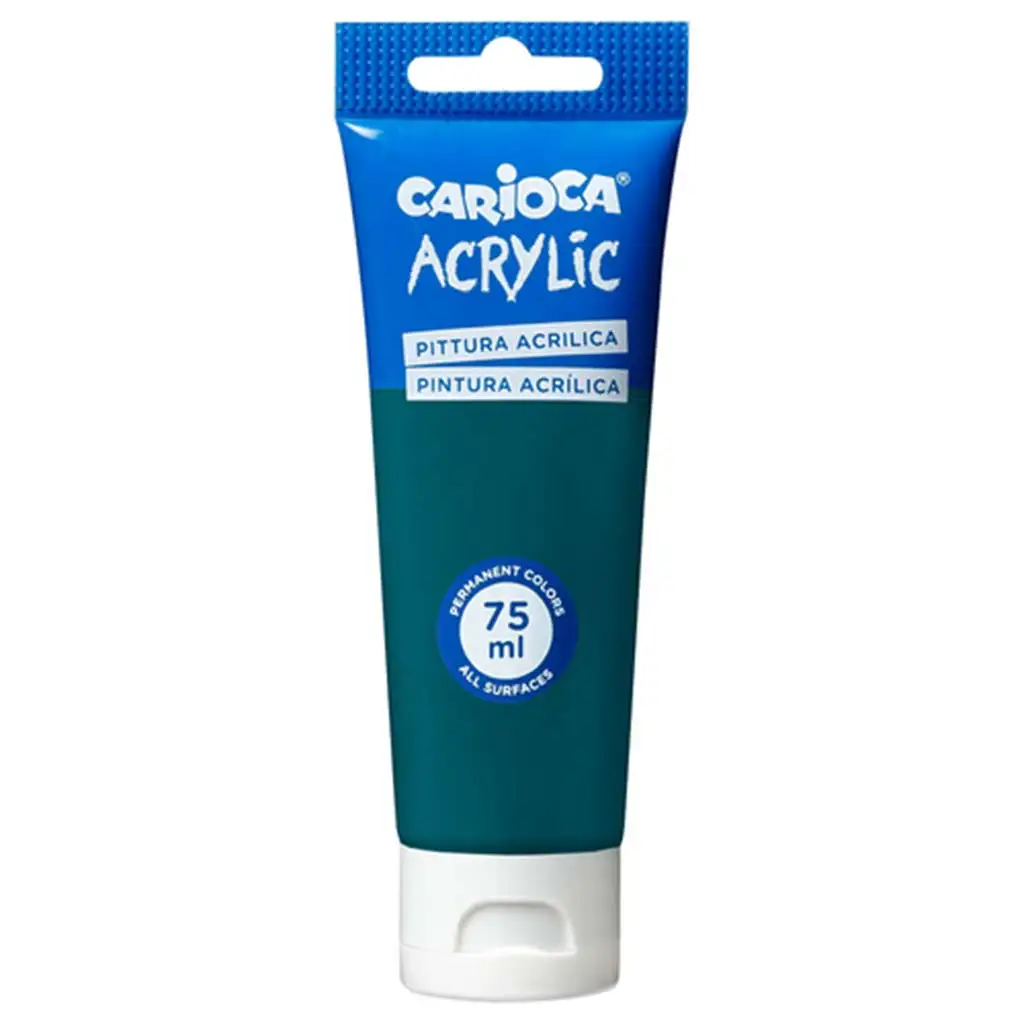 imagen de Pintura acrílica de 75 ml en color verde esmeralda - Carioca 1