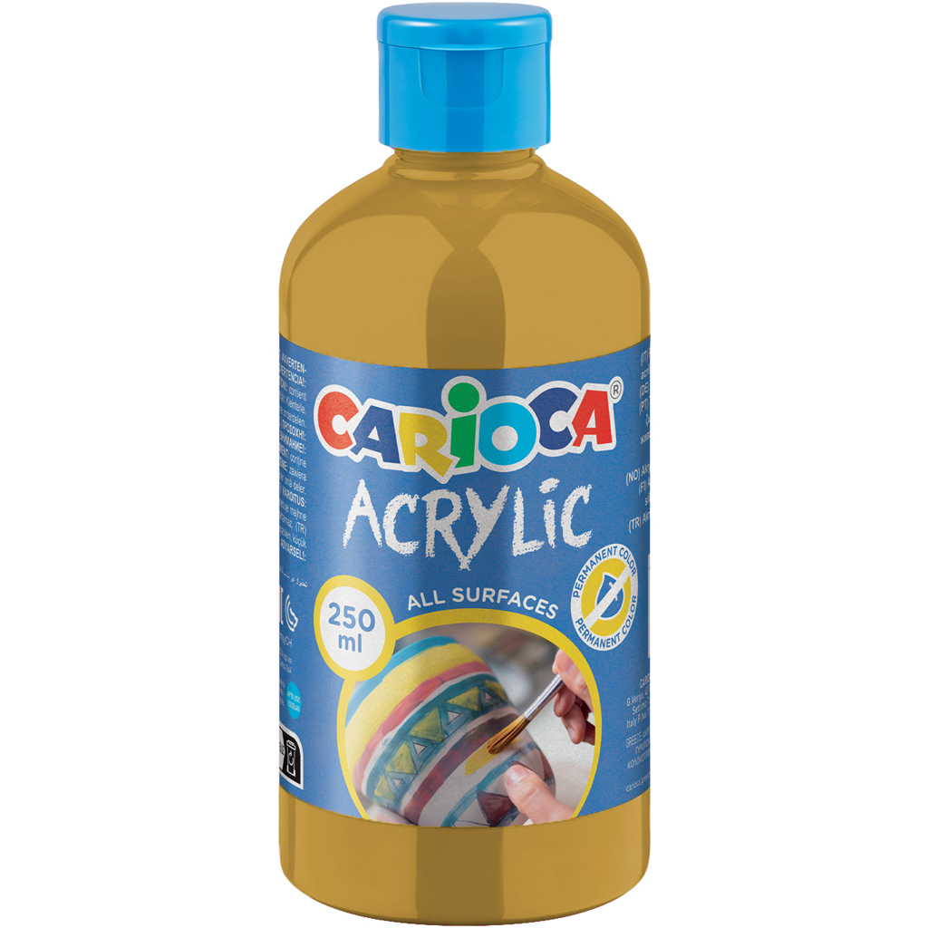 imagen de Pintura acrílica dorada 250ml - Carioca 1
