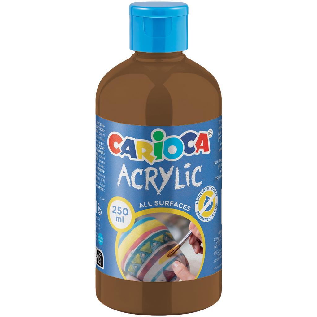 imagen de Pintura acrílica marrón 250ml - Carioca 1