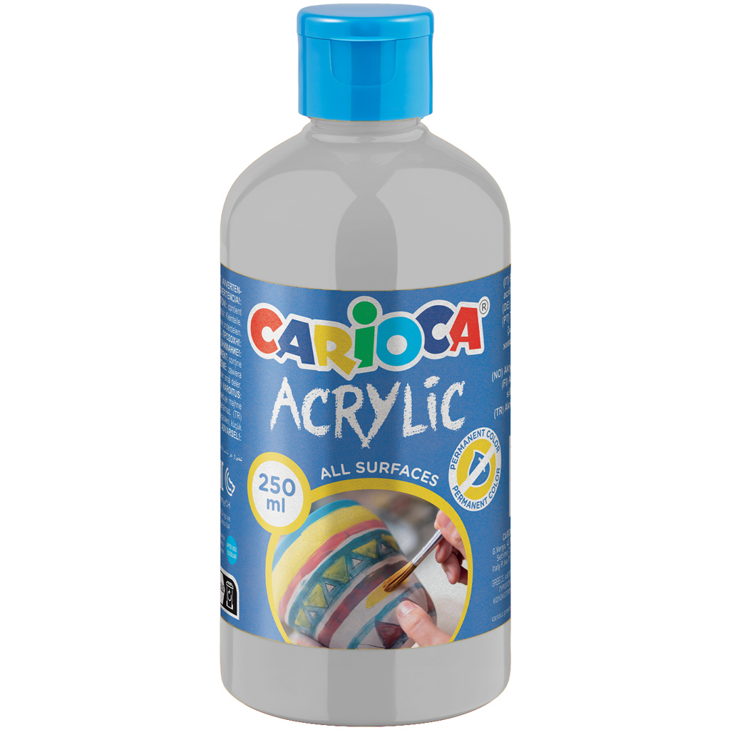 imagen de Pintura acrílica plateada 250ml - Carioca 1