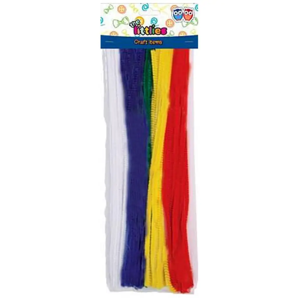 imagen de Pipa de chenilla de alambre en 5 colores 30cm 50 unidades 1