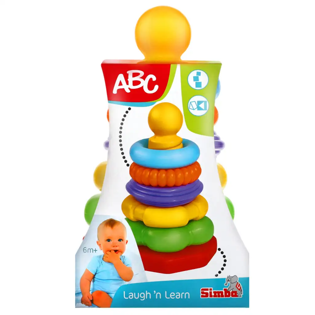 imagen de Pirámide de anillos ABC colorida 25cm - Simba Toys 3