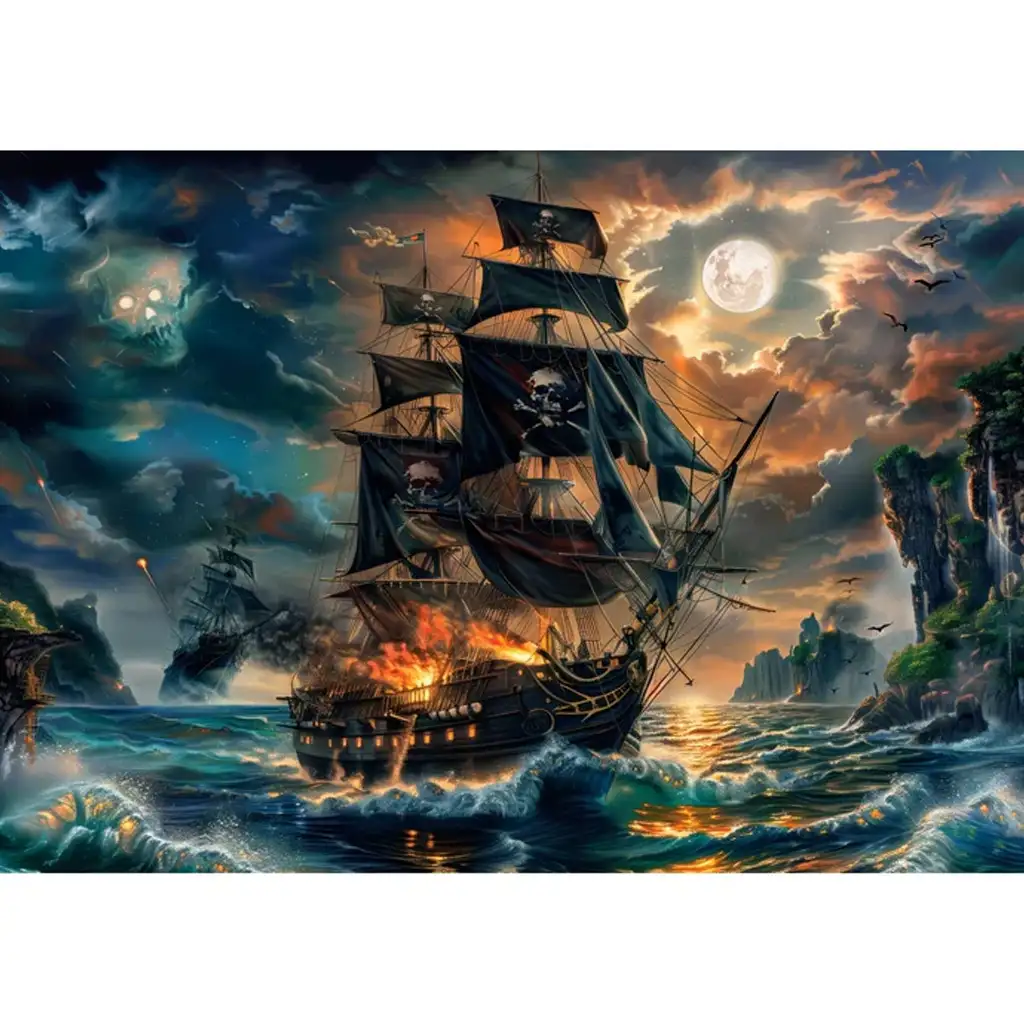 imagen de Piratas de los mares fantasma puzzle de 300 piezas - Clementoni 2
