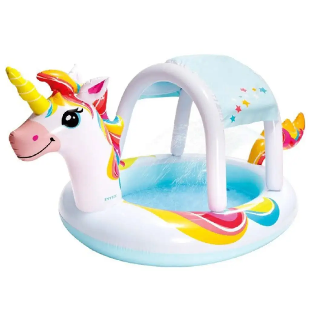 imagen de Piscina con unicornio y chorros 254x132x109cm - Intex 1