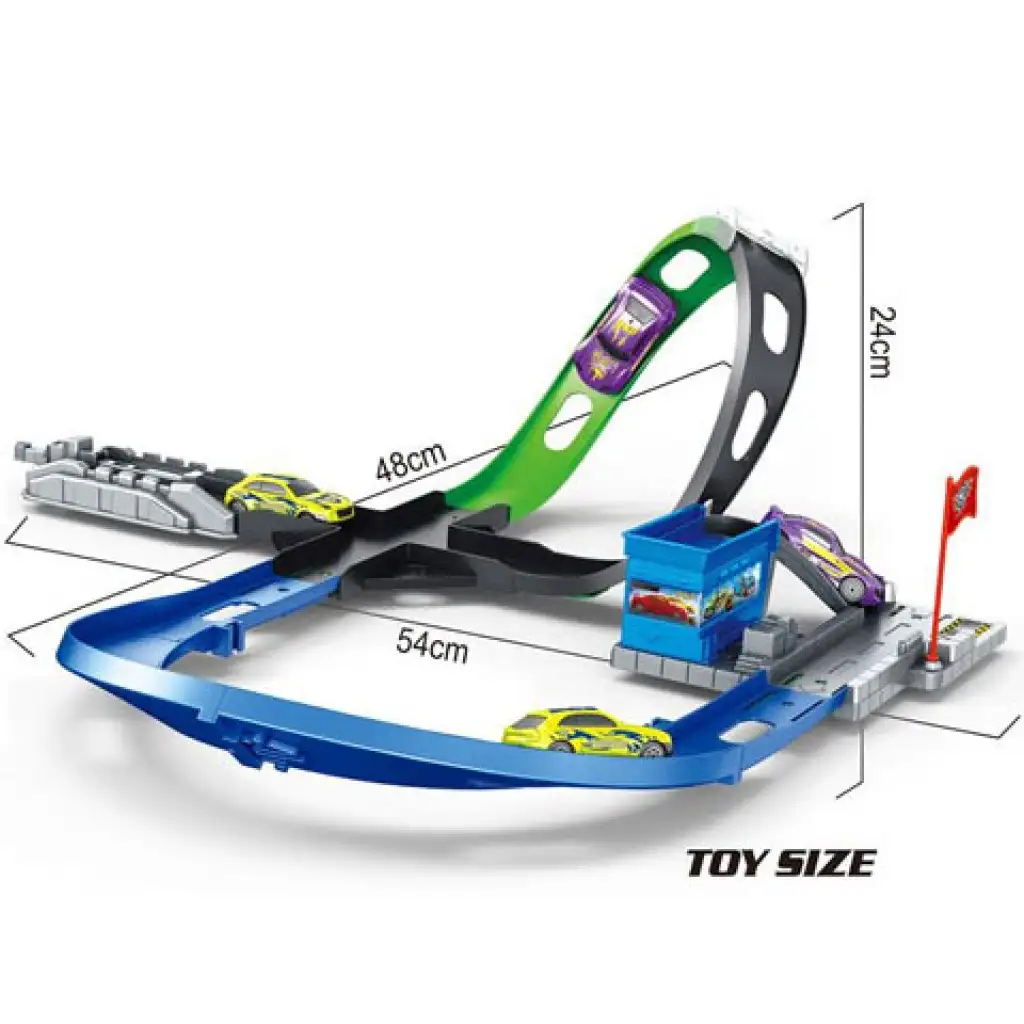 imagen de Pista de carreras con loop y cochecito 2