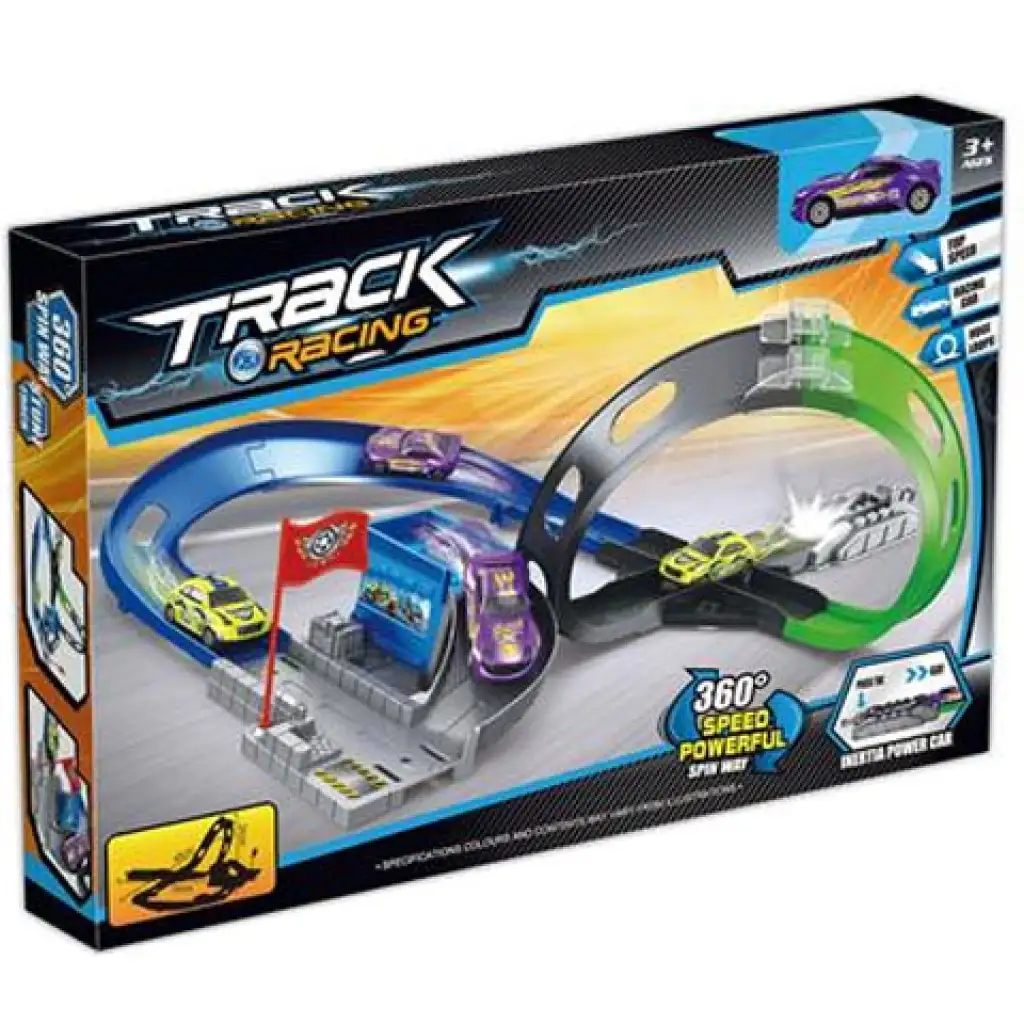 imagen de Pista de carreras con loop y cochecito 1