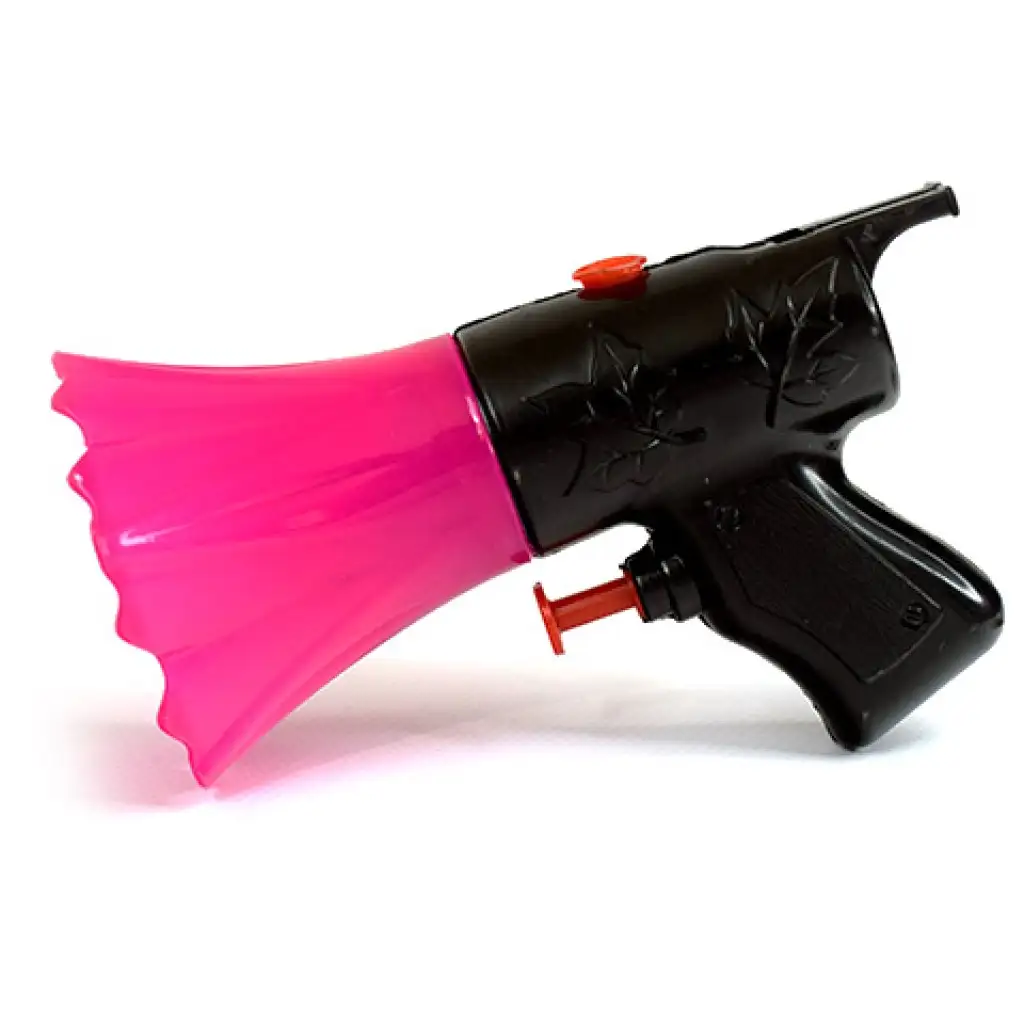 imagen de Pistola de agua 2 en 1 y silbato en color negro-rosa 2
