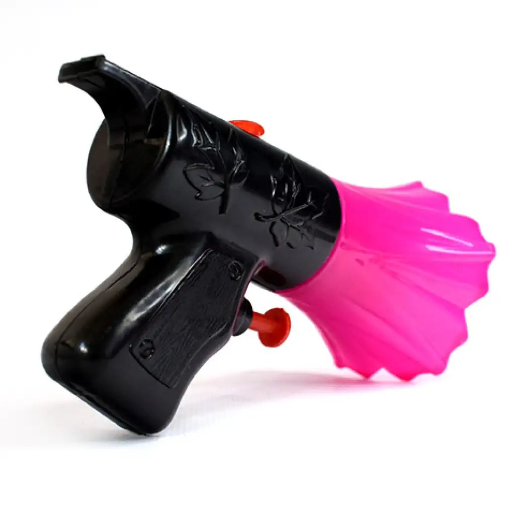 imagen de Pistola de agua 2 en 1 y silbato en color negro-rosa 3