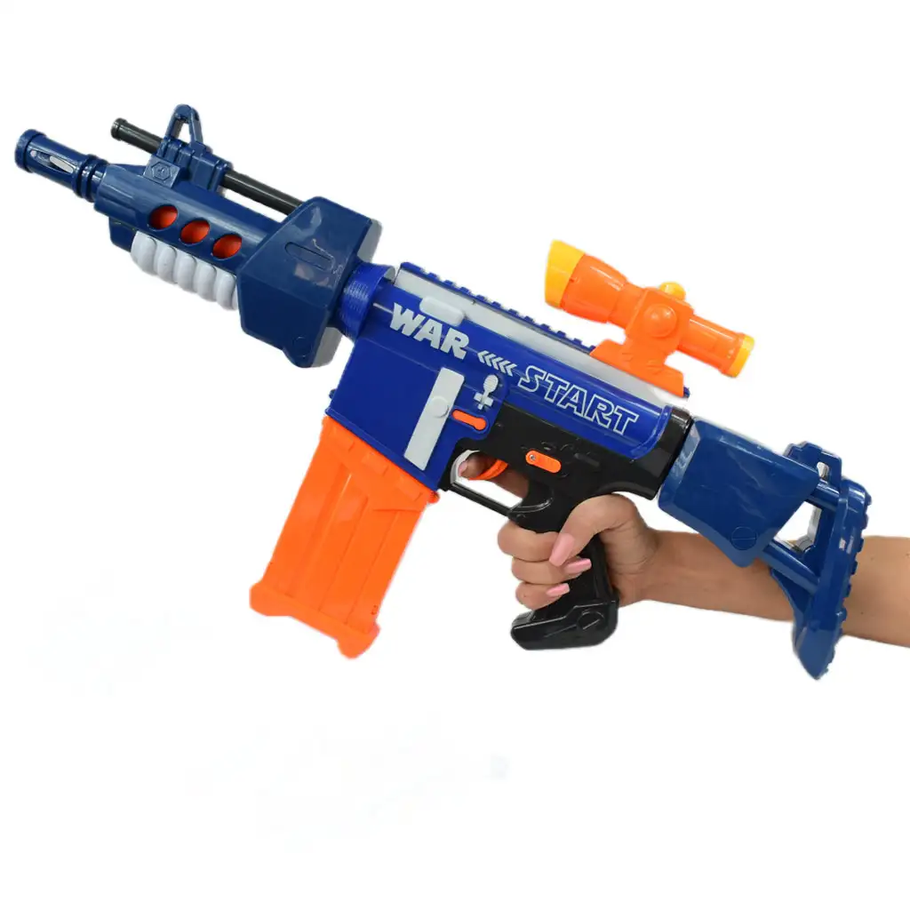imagen de Pistola de Balas Blandas: Arma eléctrica de espuma con cargador y balas en dos versiones de 60cm 6