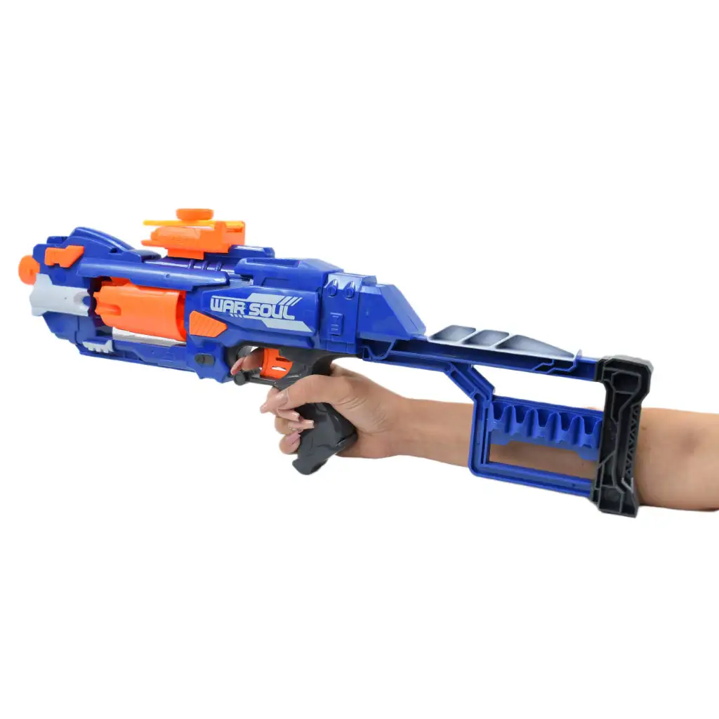 imagen de Pistola de Balas Blandas: Fusil de dardos eléctricos con cargador rotativo y balas de esponja de 55cm 5