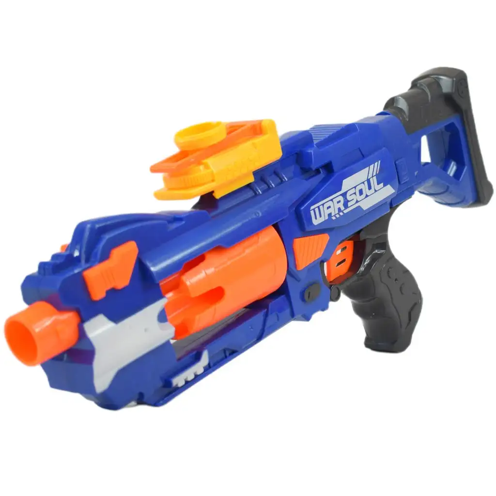 imagen de Pistola de Balas de Espuma: Arma de tiro manual con cargador rotativo y balas de 44cm 2