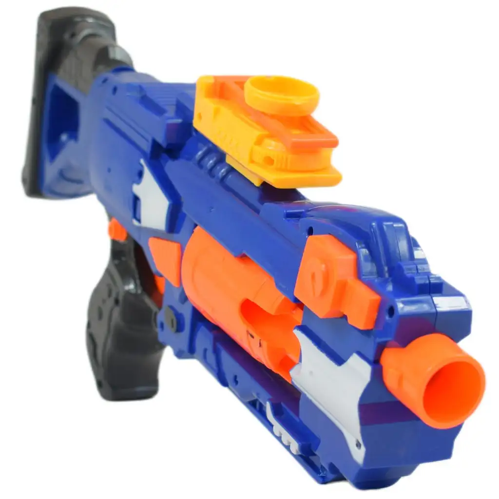 imagen de Pistola de Balas de Espuma: Arma de tiro manual con cargador rotativo y balas de 44cm 3