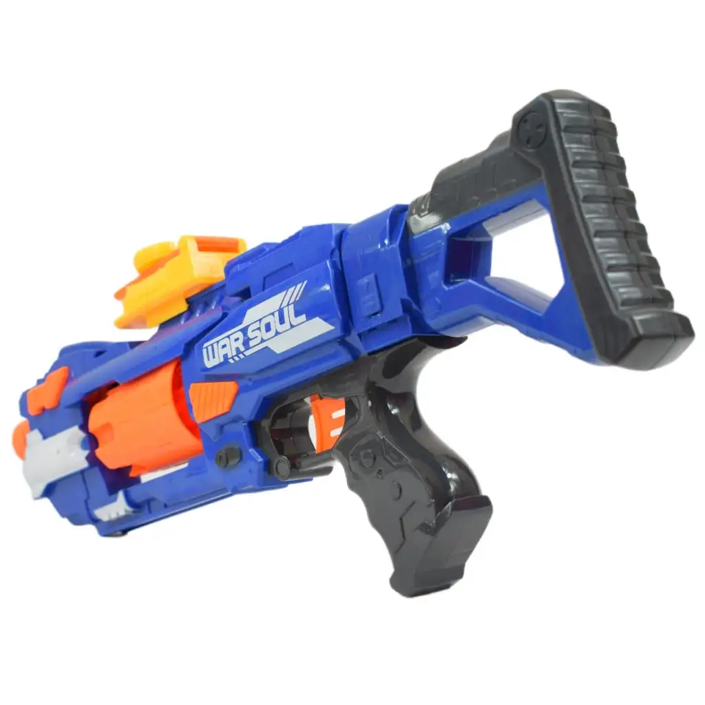 imagen de Pistola de Balas de Espuma: Arma de tiro manual con cargador rotativo y balas de 44cm 5