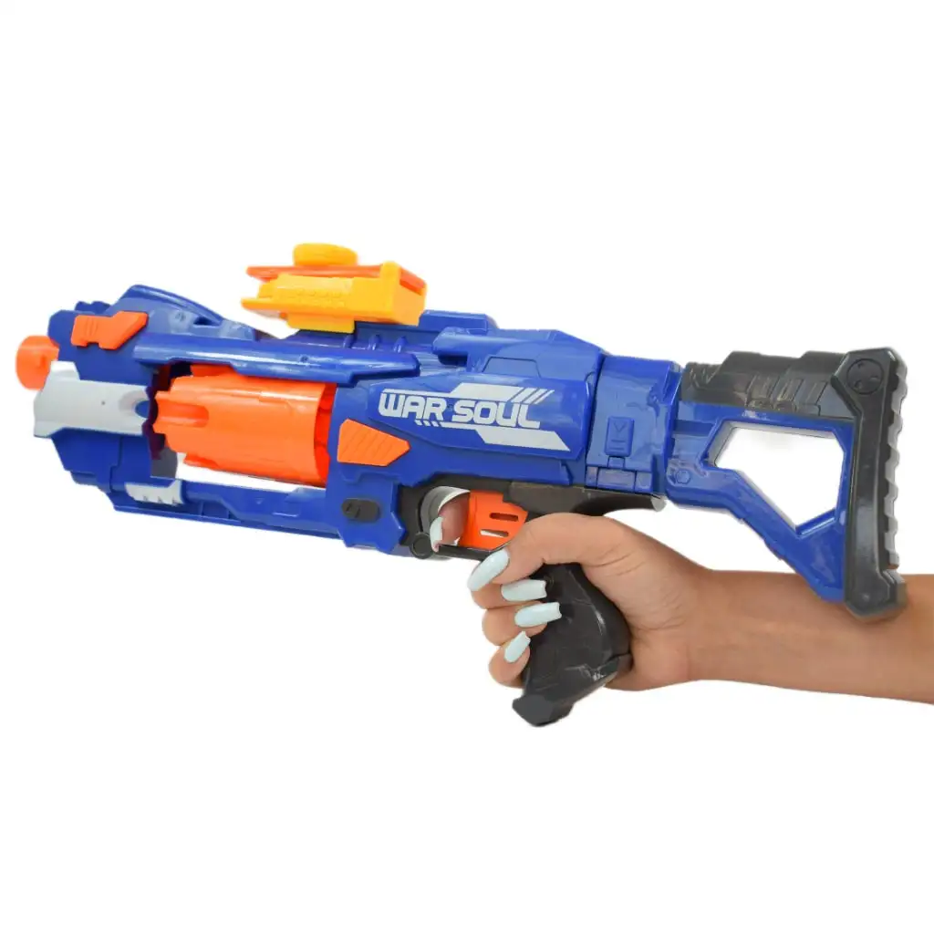 imagen de Pistola de Balas de Espuma: Arma de tiro manual con cargador rotativo y balas de 44cm 6