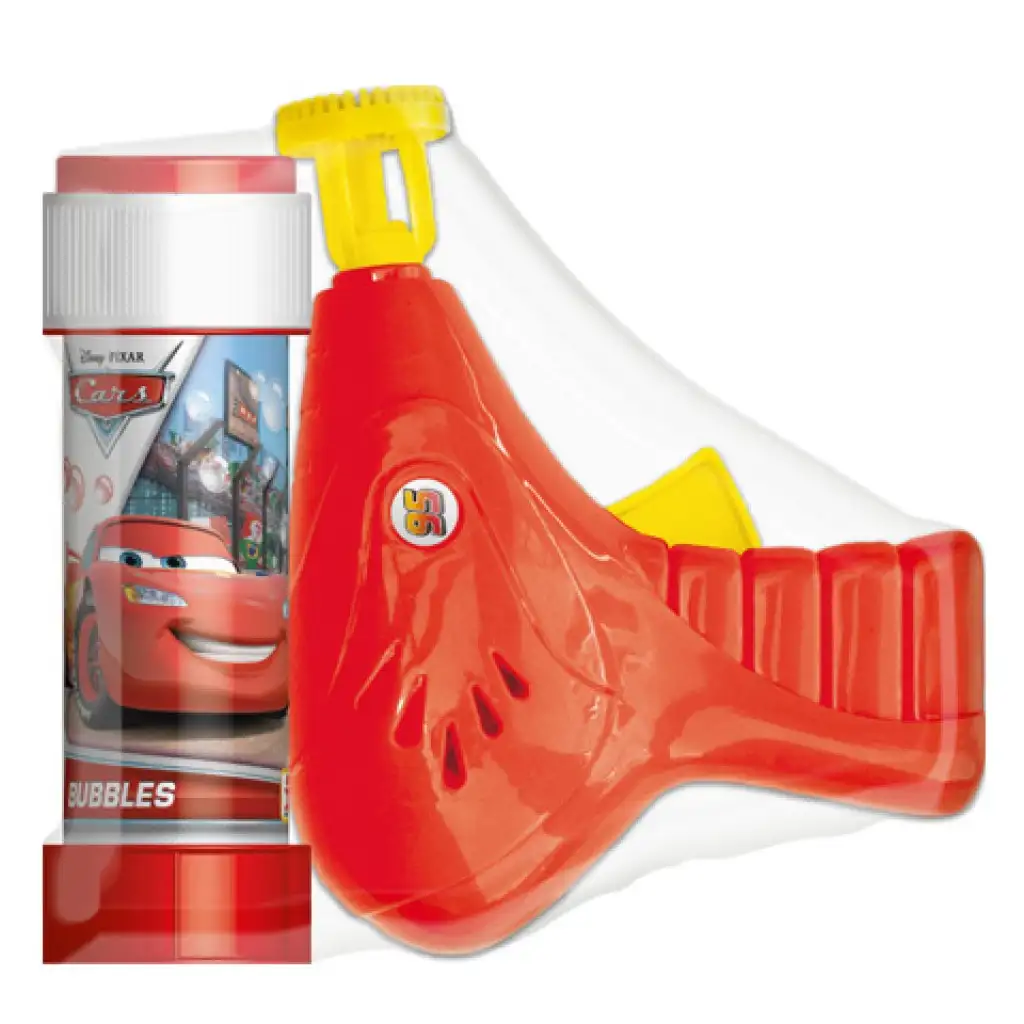 imagen de Pistola de burbujas de Cars 60ml con recarga de regalo 1
