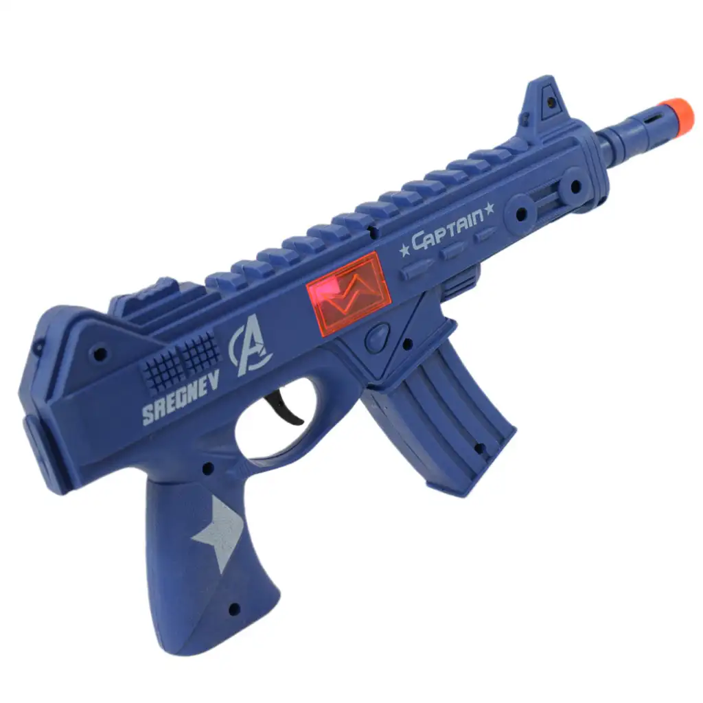 imagen de Pistola Flint: Arma de fuego militar azul con función de imitación de disparo de 30 cm 3