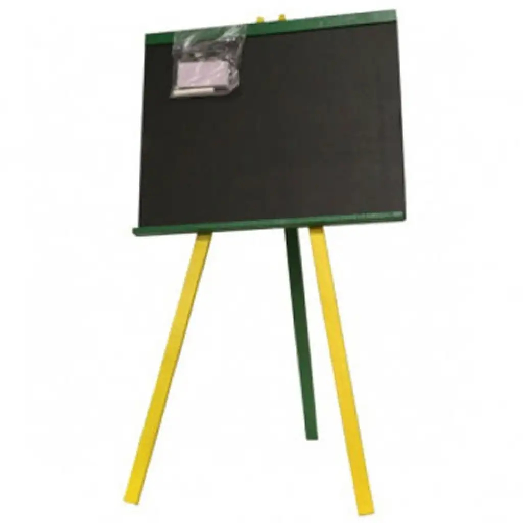 imagen de Pizarra de madera con soporte y tiza, patas de colores 1