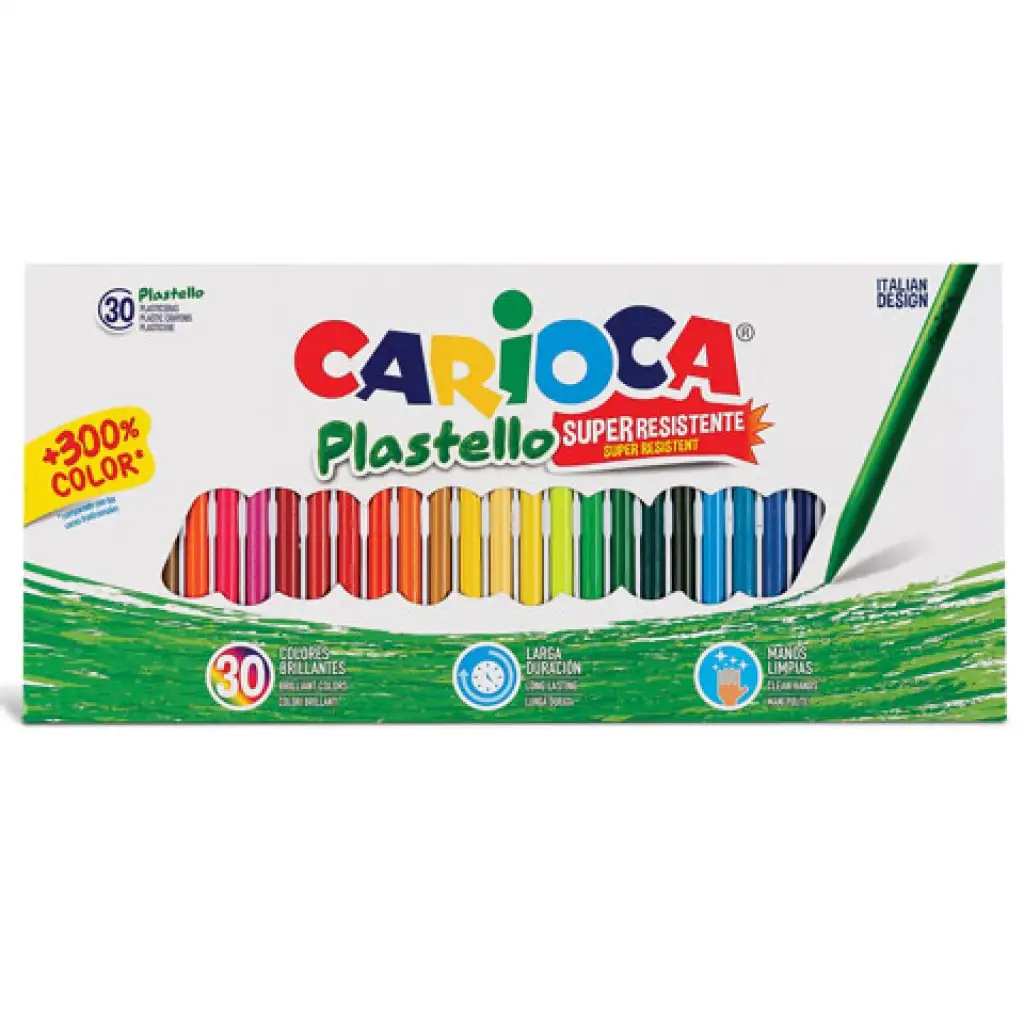 imagen de Plastello crayón 30 piezas - Carioca 1