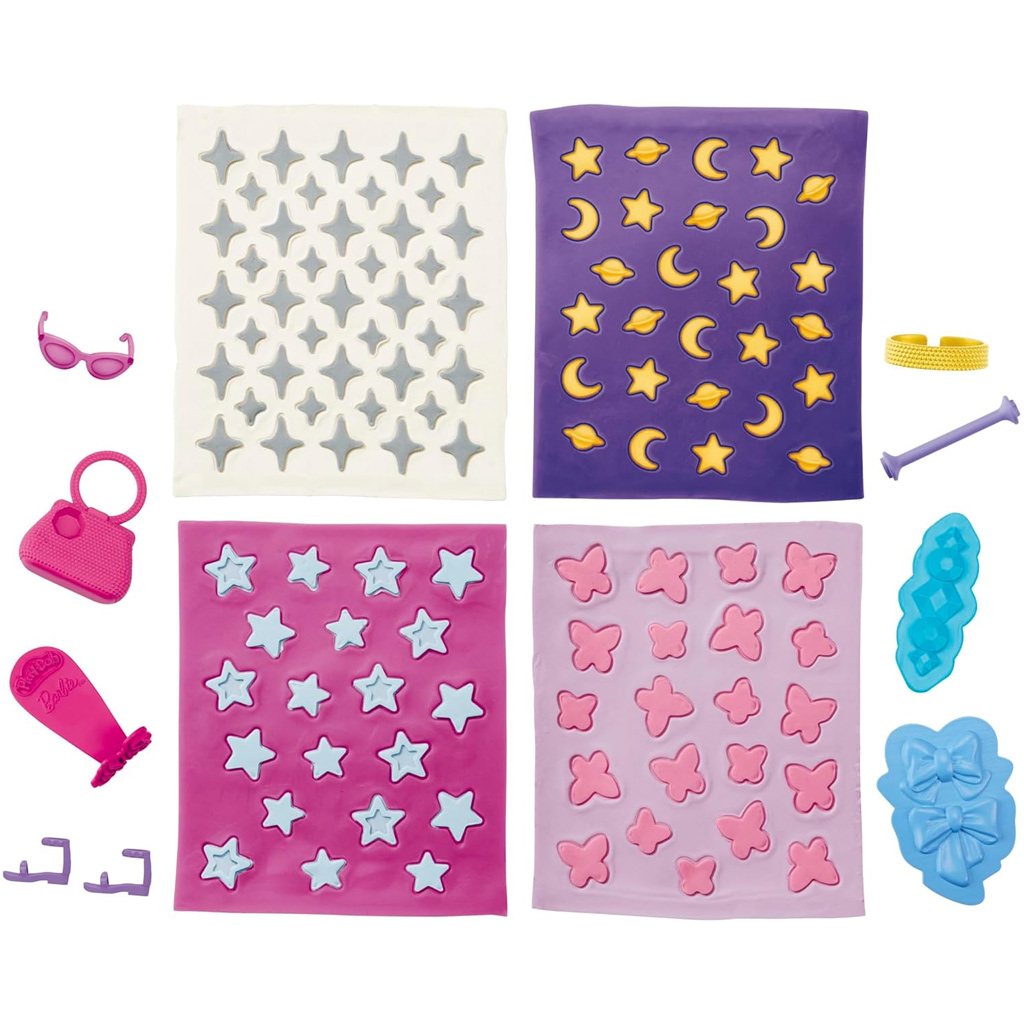 imagen de Play-Doh: Barbie brillo y gemas set de plastilina - Hasbro 5