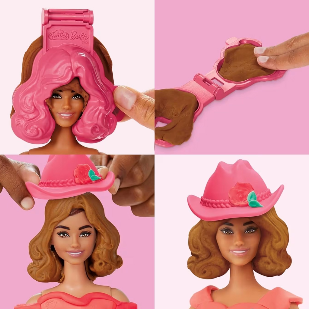 imagen de Play-Doh: Barbie patrones de flores y flecos set de plastilina - Hasbro 3