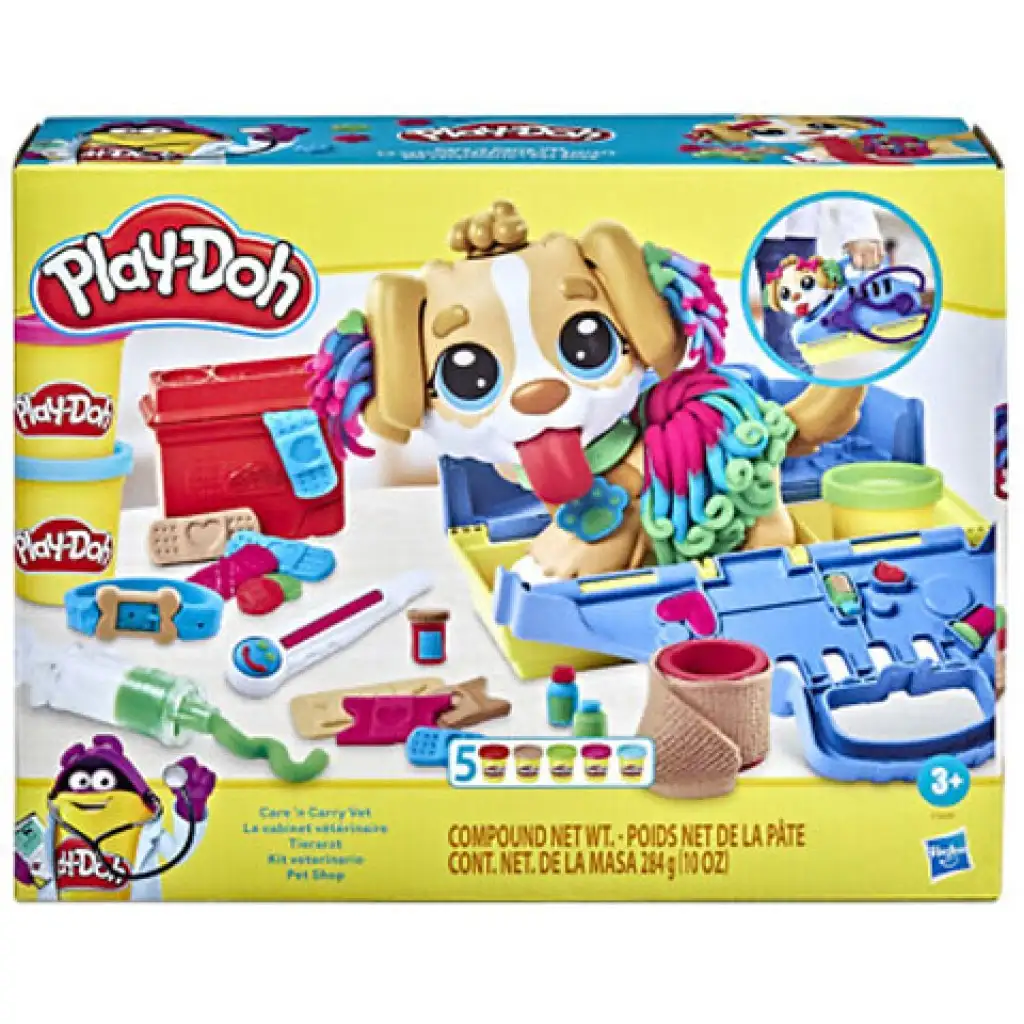 imagen de Play-Doh Care 'n Carry Vet set de plastilina - Hasbro 1