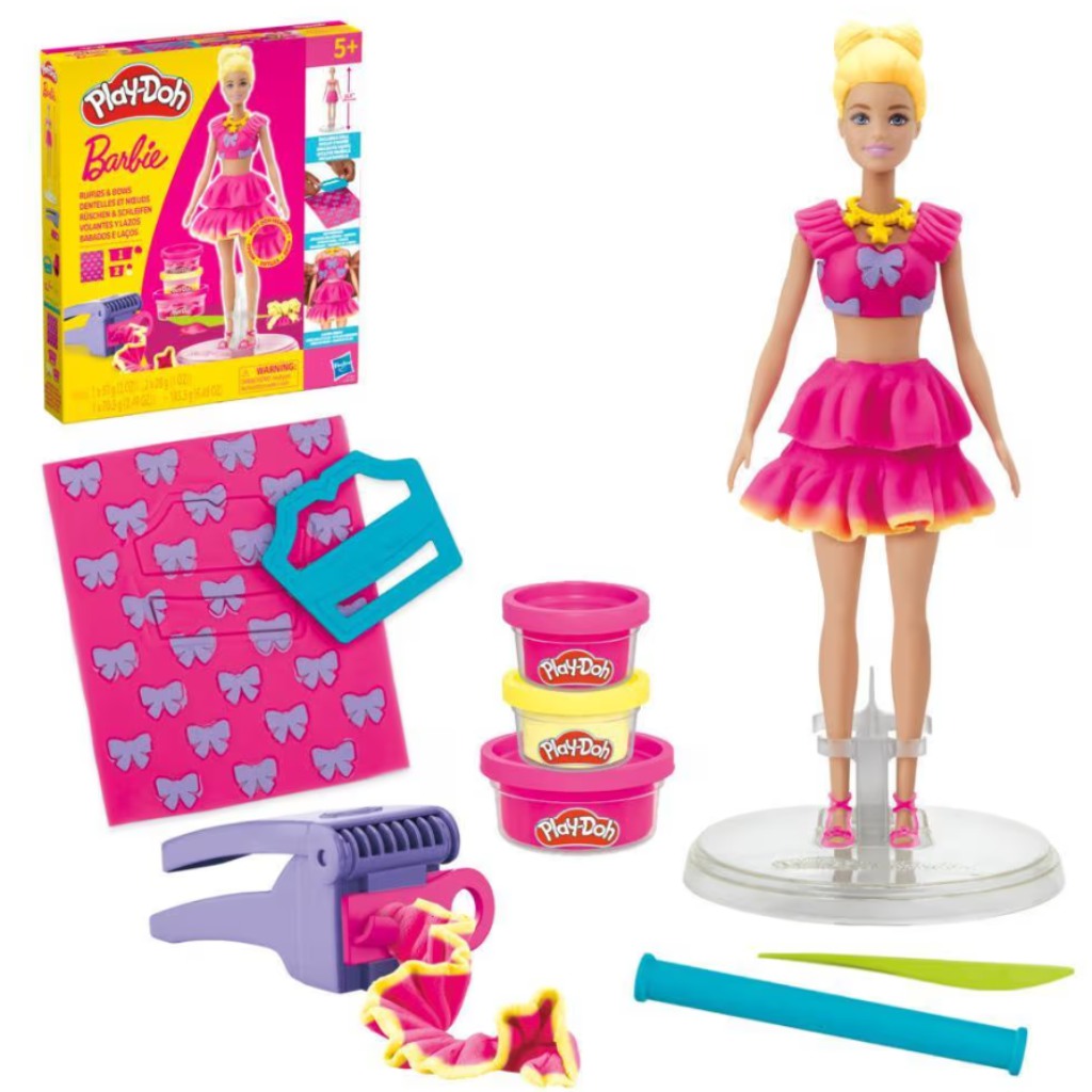 imagen de Play-Doh: Conjuntos de arcilla de Barbie con volantes y lazos - Hasbro 2