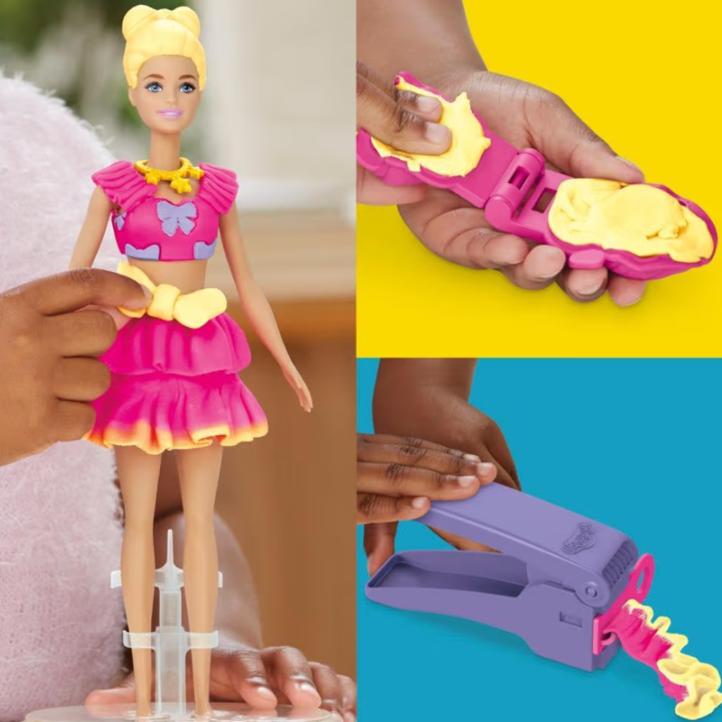 imagen de Play-Doh: Conjuntos de arcilla de Barbie con volantes y lazos - Hasbro 4