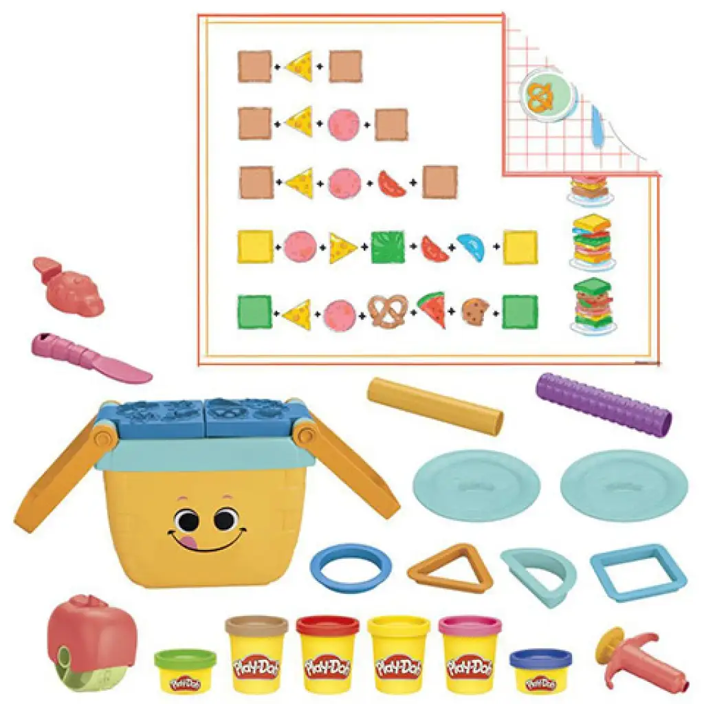 imagen de Play-Doh: Conjuntos de formas de picnic para principiantes con accesorios - Hasbro 4