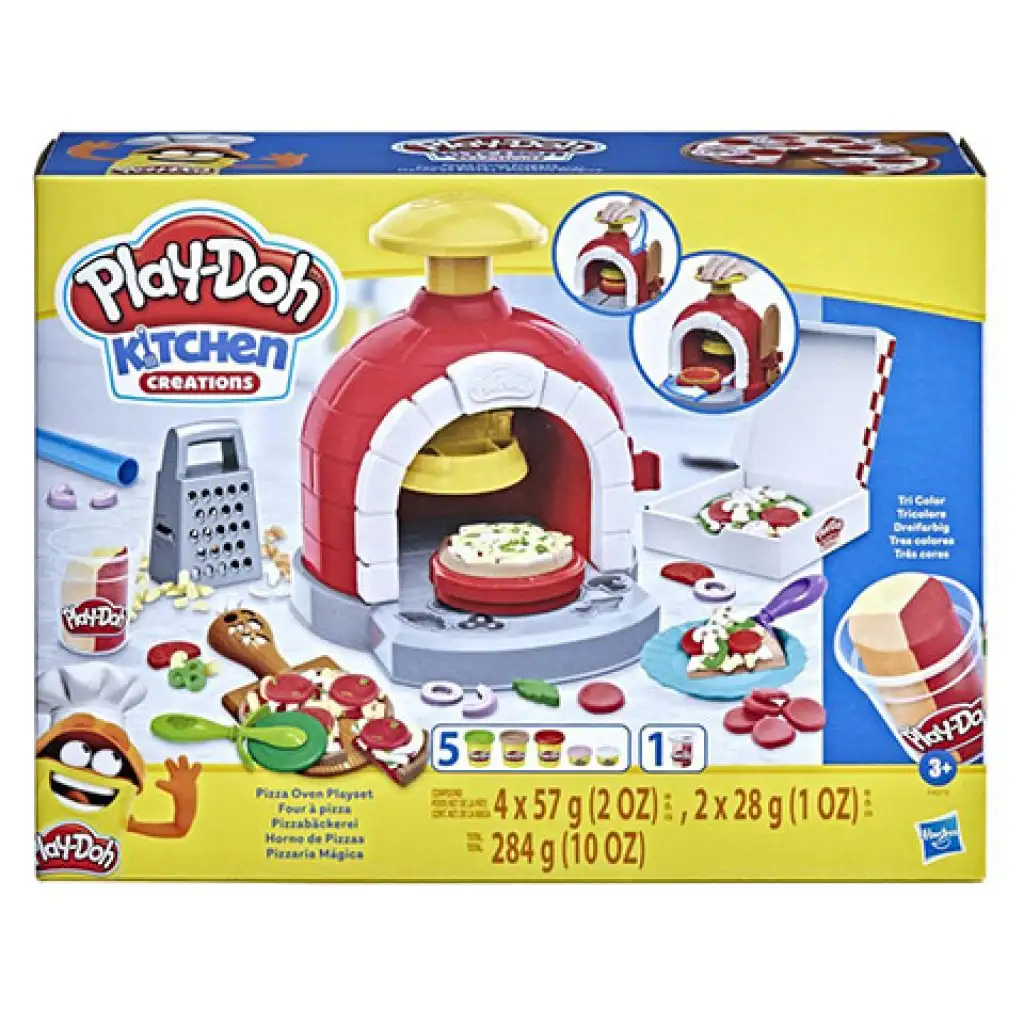 imagen de Play-Doh: Creaciones de cocina juego de plastilina para hacer pizza con accesorios 284g - Hasbro 1