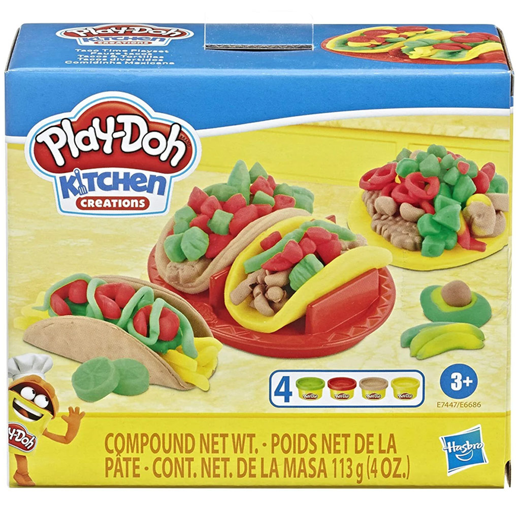imagen de Play-Doh: Creaciones de Cocina Tiempo de Tacos juego de 4 piezas con plastilina - Hasbro 1
