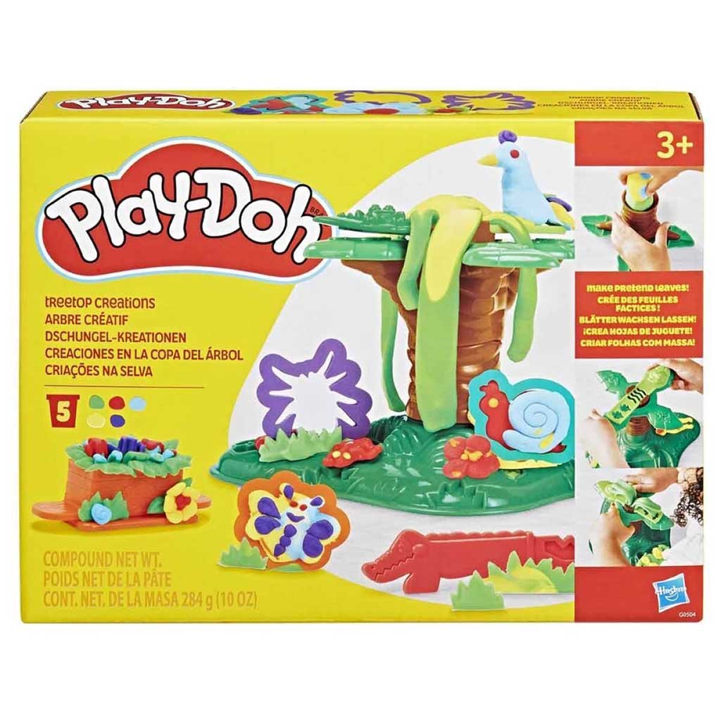 imagen de Play-Doh: Creaciones en la copa de los árboles set de plastilina 5 unidades con tarros y otros accesorios - Hasbro 1