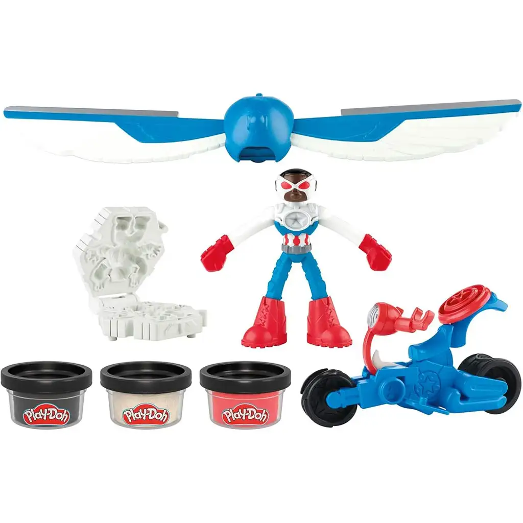 imagen de Play-Doh: Marvel Capitán América Moto Slicer juego de juguetes - Hasbro 2
