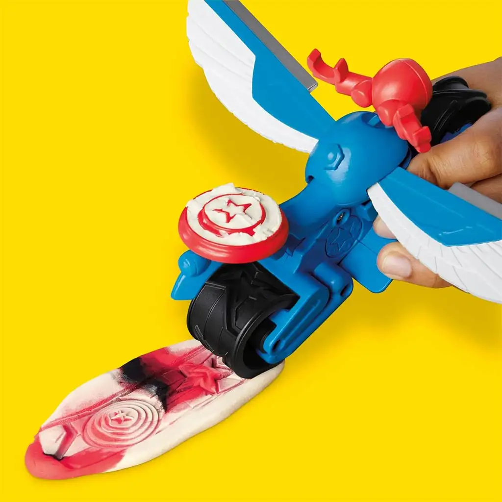imagen de Play-Doh: Marvel Capitán América Moto Slicer juego de juguetes - Hasbro 4