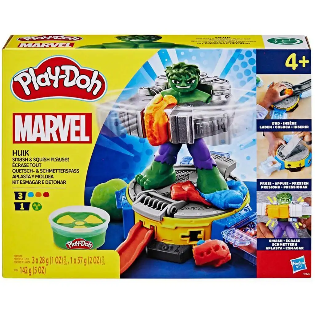 imagen de Play-Doh: Marvel Hulk Smash & Squish set de juego - Hasbro 1