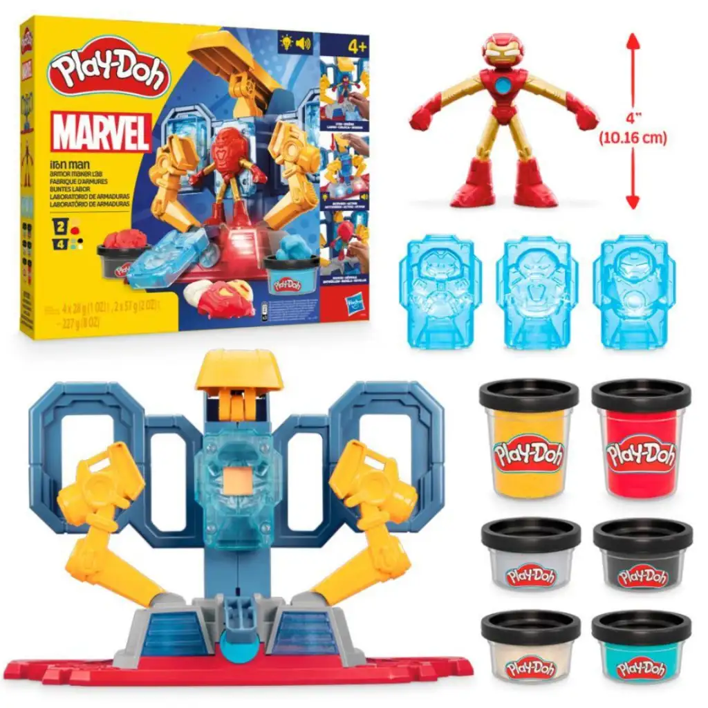 imagen de Play-Doh Marvel: Laboratorio de fabricación de armaduras de Iron Man con luz y sonido - Hasbro 2