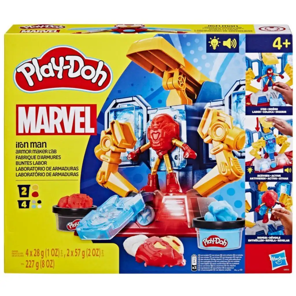imagen de Play-Doh Marvel: Laboratorio de fabricación de armaduras de Iron Man con luz y sonido - Hasbro 4
