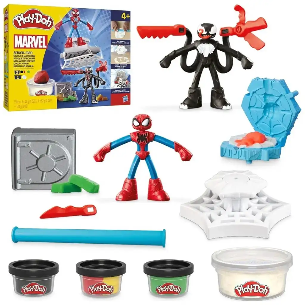 imagen de Play-Doh: Marvel Spider-Man Lanzar y Cortar conjunto de juego de combate - Hasbro 3