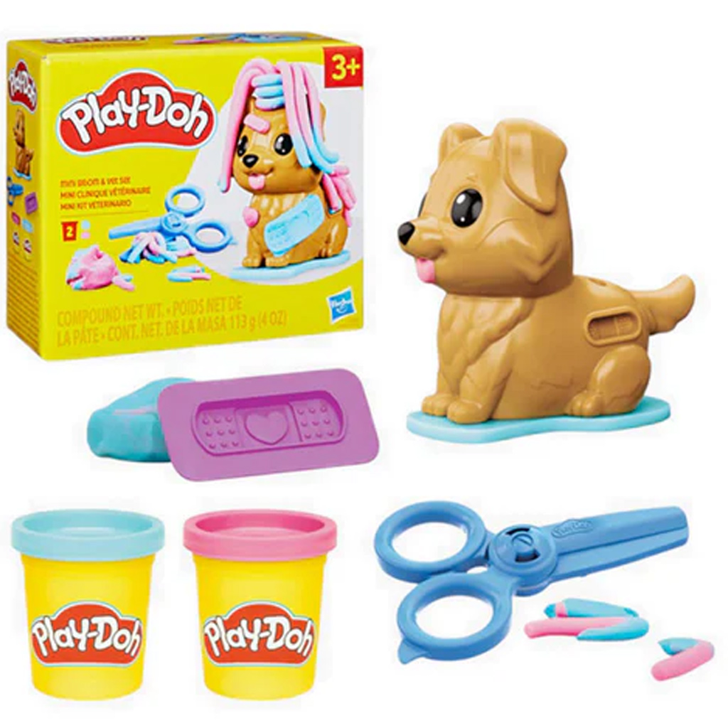 imagen de Play-Doh: Mini peluquero de perros set de plastilina - Hasbro 1