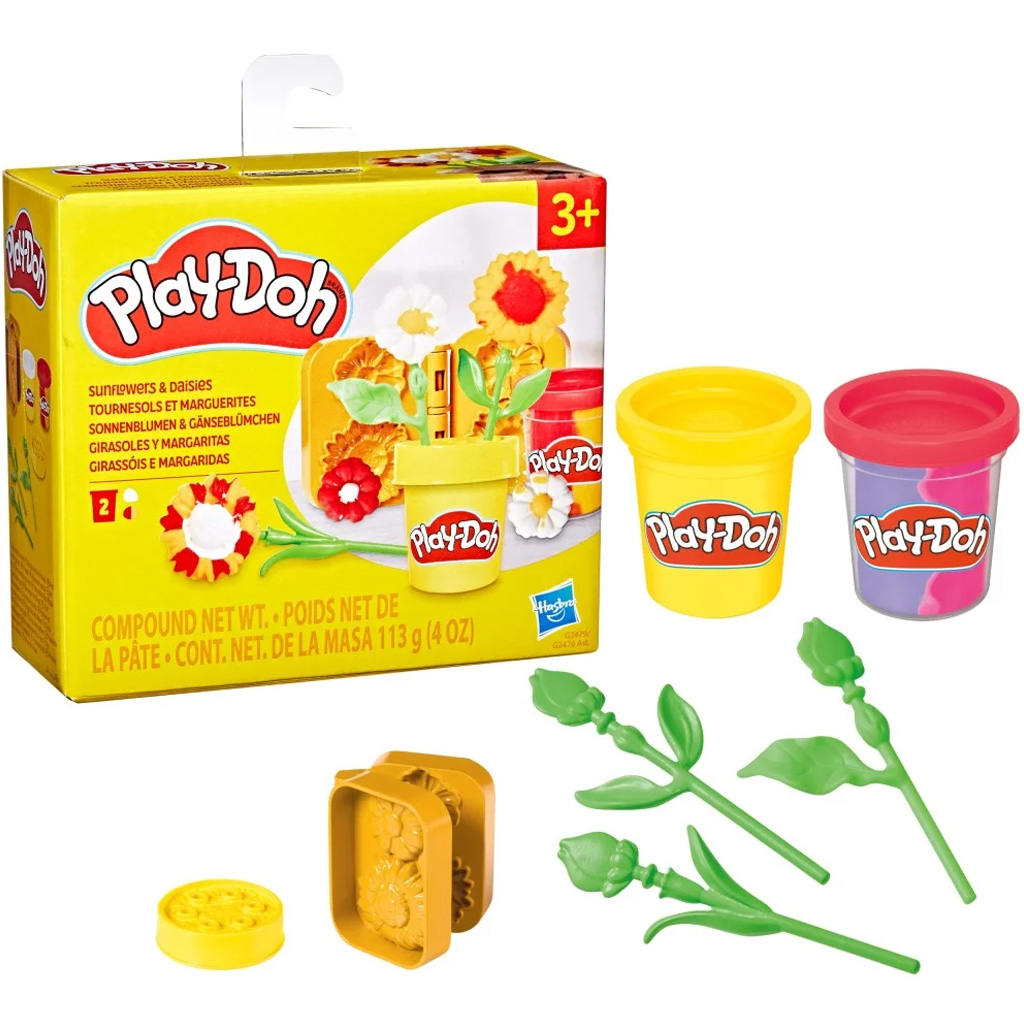 imagen de Play-Doh: Pequeñas flores - Set de plastilina de girasol y margarita - Hasbro 2