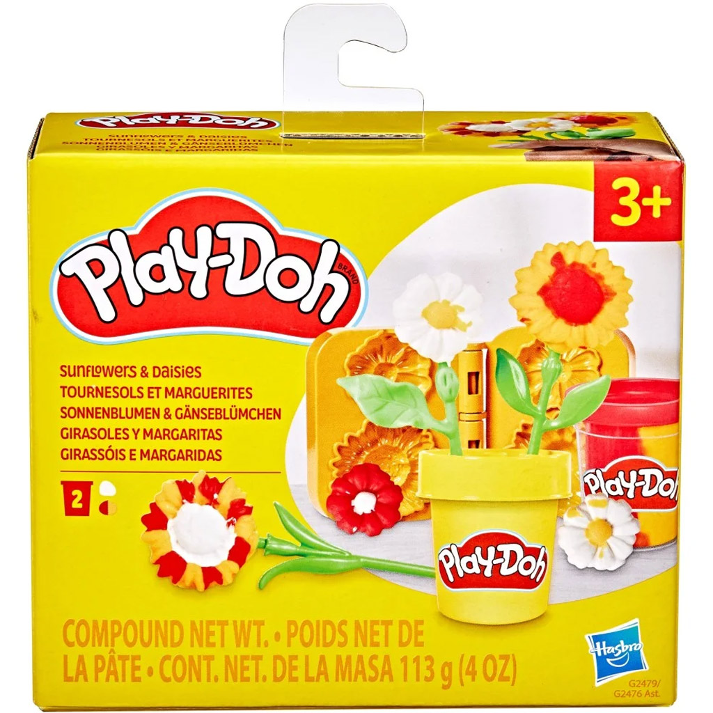 imagen de Play-Doh: Pequeñas flores - Set de plastilina de girasol y margarita - Hasbro 1