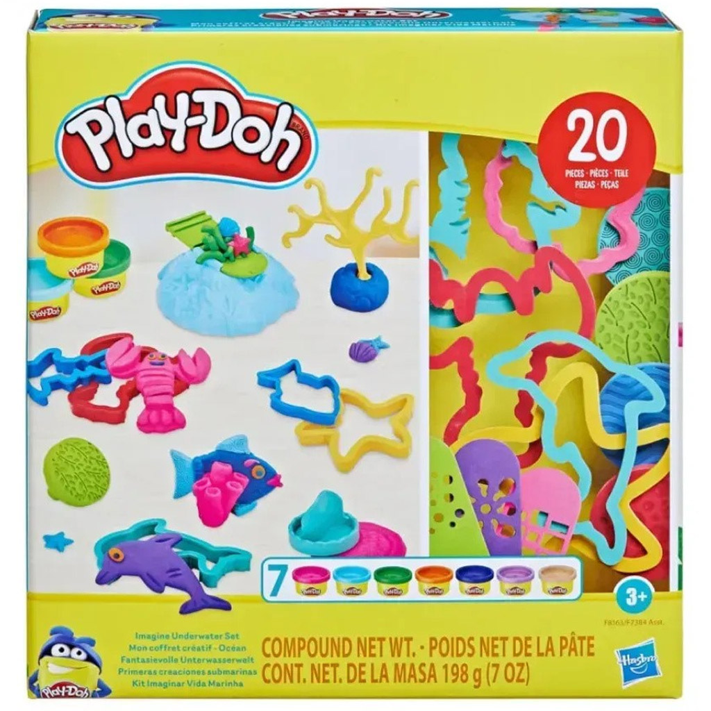 imagen de Play-Doh: set de arcilla submarina de 20 piezas con 7 botes de arcilla de colores - Hasbro 1