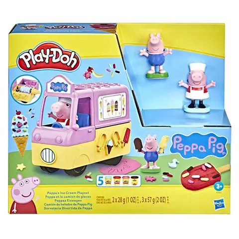 imagen de Play-Doh: Set de helados de Peppa Pig con accesorios 227g - Hasbro 1