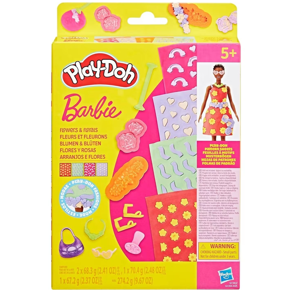 imagen de Play-Doh: Set de plastilina de flores de Barbie - Hasbro 1