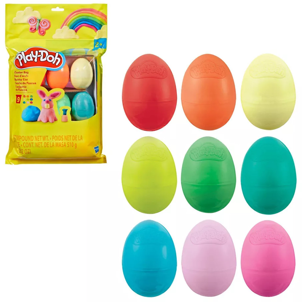 imagen de Play-Doh: Set de plastilina de Pascua 9 piezas con huevos de colores - Hasbro 1