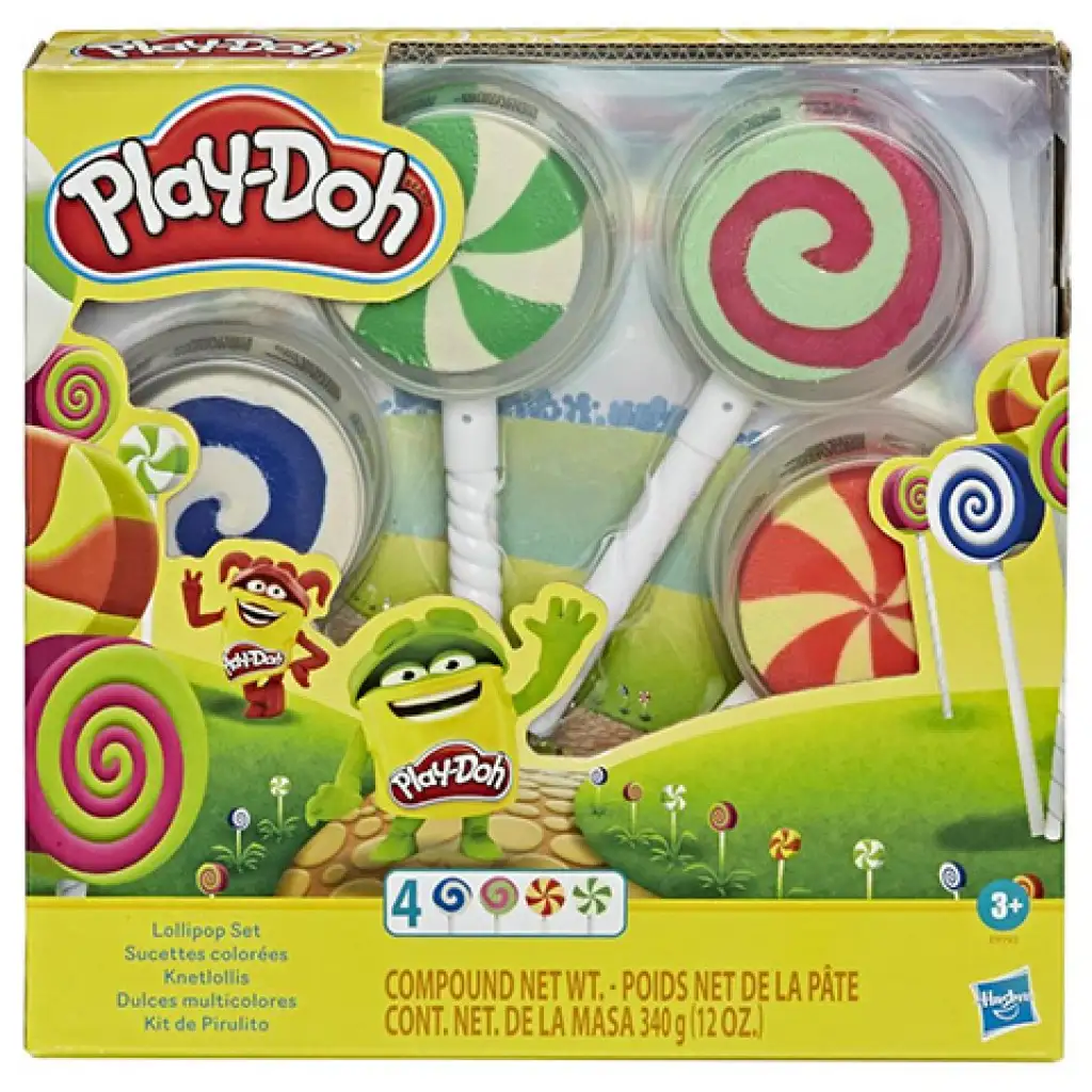 imagen de Play-Doh: Set de plastilina de piruleta de 4 piezas - Hasbro 1